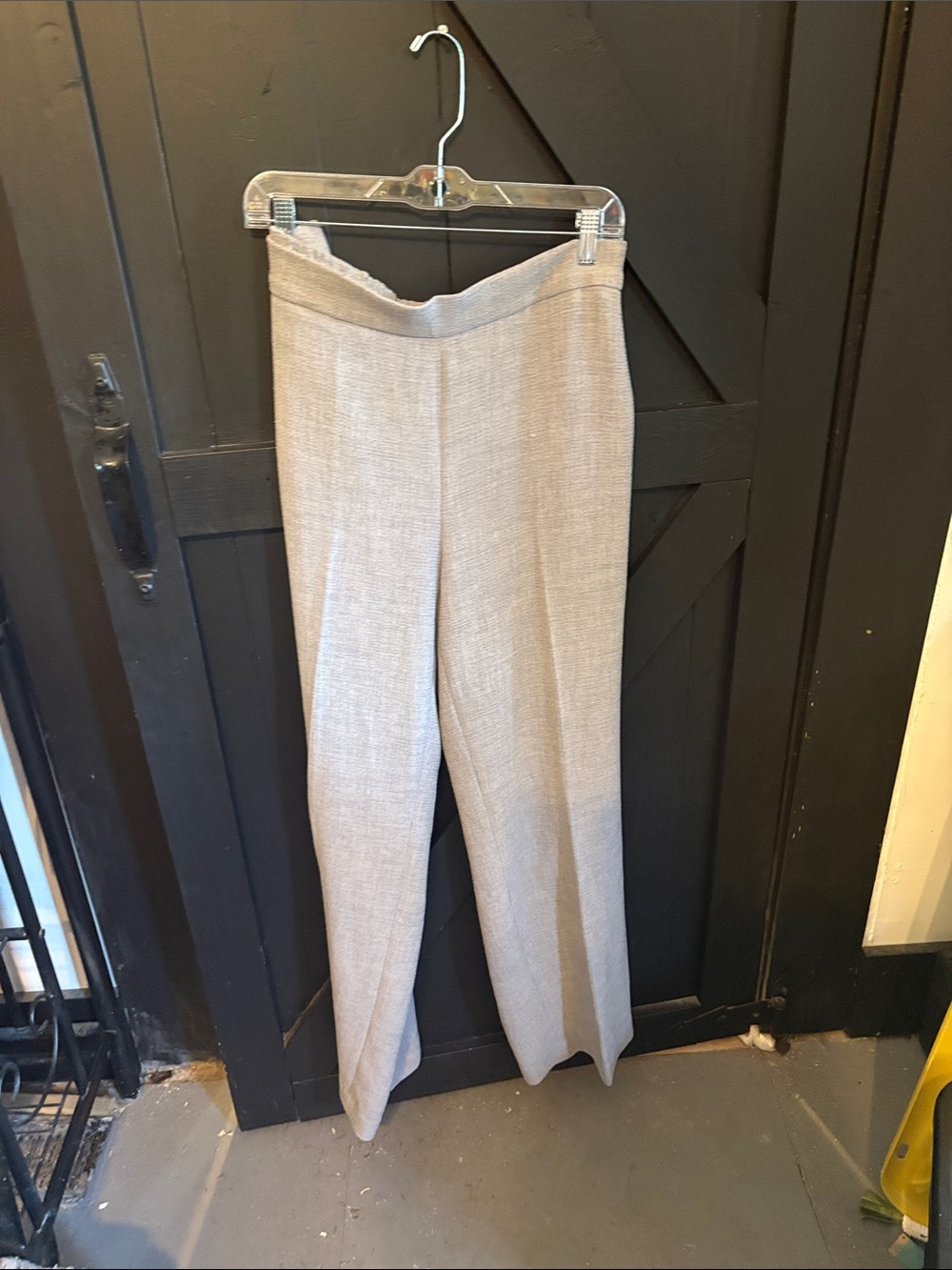 Kasper Light Gray Straight Leg Dress Pants